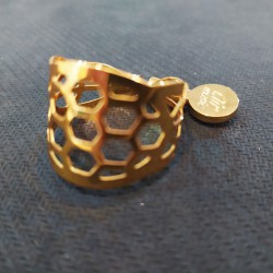 Air Music Honeycomb Gold Plated Ligature for Sax and Clarinet 