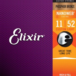 Elixir Strings NANOWEB coating Phosphor Bronze Acoustic Strings